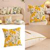 Pillowcase Flower Embroidered Canvas Cotton Pillowcase Soft Breathable Cushion Cover For Sofa Bedroom Home Decoration X3UC