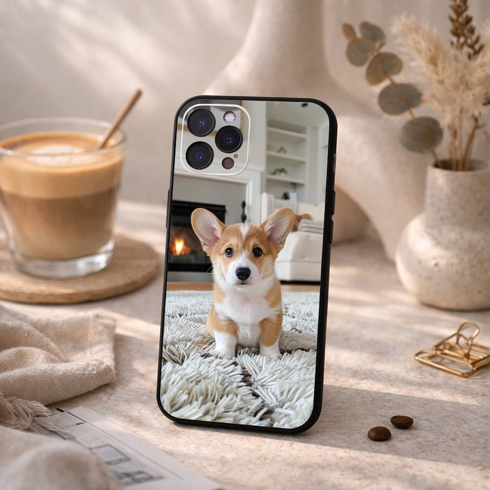 Corgi Pet Cute Dog Phone Case For iPhone17,16,15,14,13,12,Plus,Pro Max, 5G Others Soft Black Cover