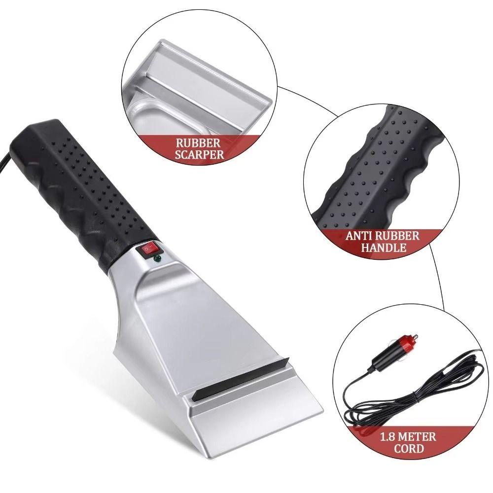 Anti Skid Handle Car Ice Scraper 12V Windshield Defrost Tool Snow Removal