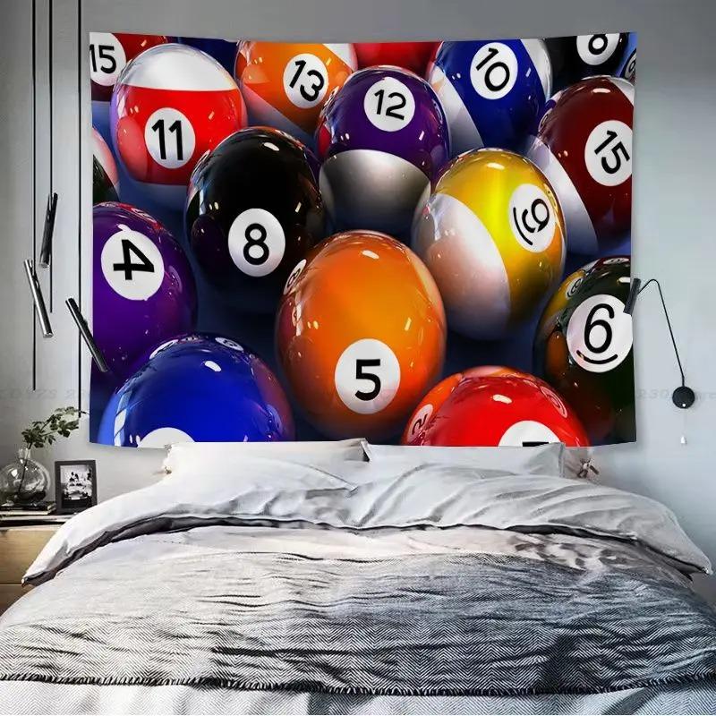 Billiards Animation Tapestry Office Living Room Tapestry Home Wall Decoration Tapestry