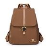 Schoolbag backpack women pu fabric texture commuting large capacity waterproof travel anti-theft backpack niche retro Baigou bag