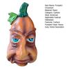Halloween Pumpkin Statue with Expression Cartoon Pumpkin Head Resin Figurine Sculpture Indoor Outdoor Garden Desktop Decoration