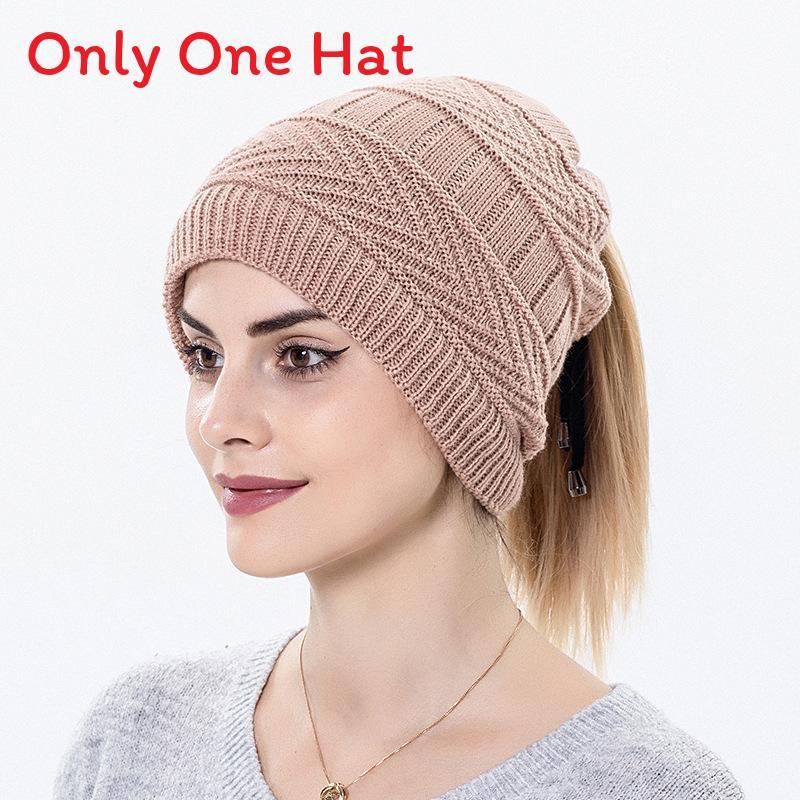 Women Men Fleecelined Knitted Hat With Neck Warmer For Cold Weather розовый