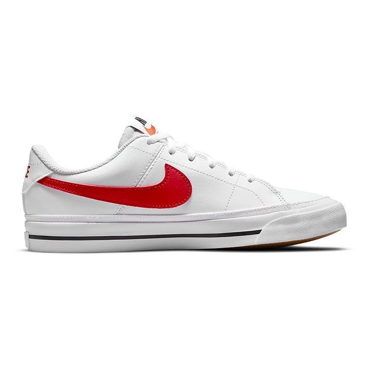 Nike Court Legacy 'White University Red' GS DA5380-105