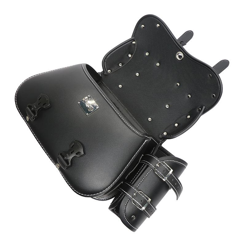 Universal Retro Motorcycle Saddlebag with Lock