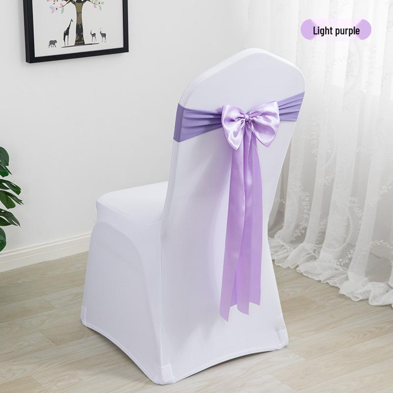 Elegante Coprisedia Decorazione con Nastro per Matrimonio
