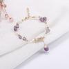 Elegant Shiny Purple Crystal Star Natural Freshwater Pearl 14K Gold Filled Lady Charm Bracelet Women Birthday Gifts No Fade
