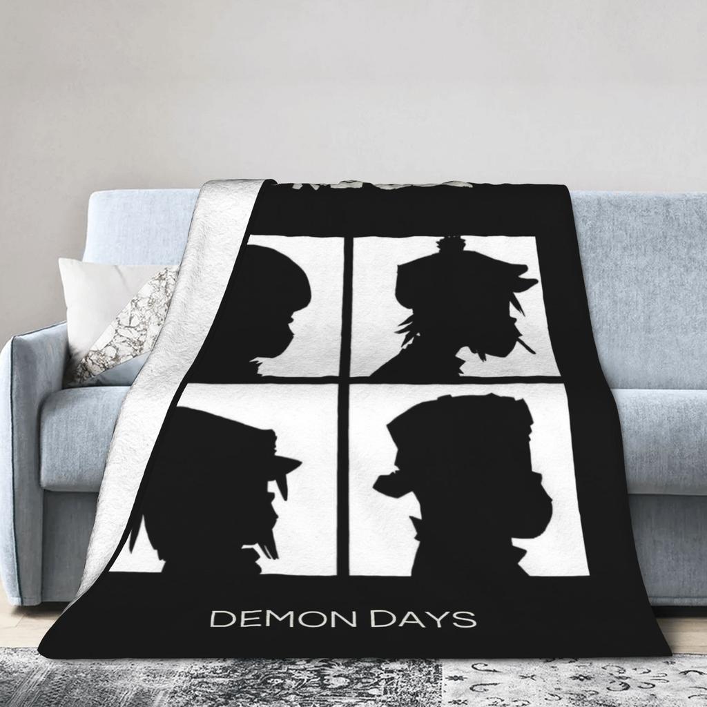 G-Gorillaz Music Band Blankets  Super Warm Fluffy Plush Bedding Throws For Kids Adult Couch Chair Sofa Bed Bedspread Bed Cover