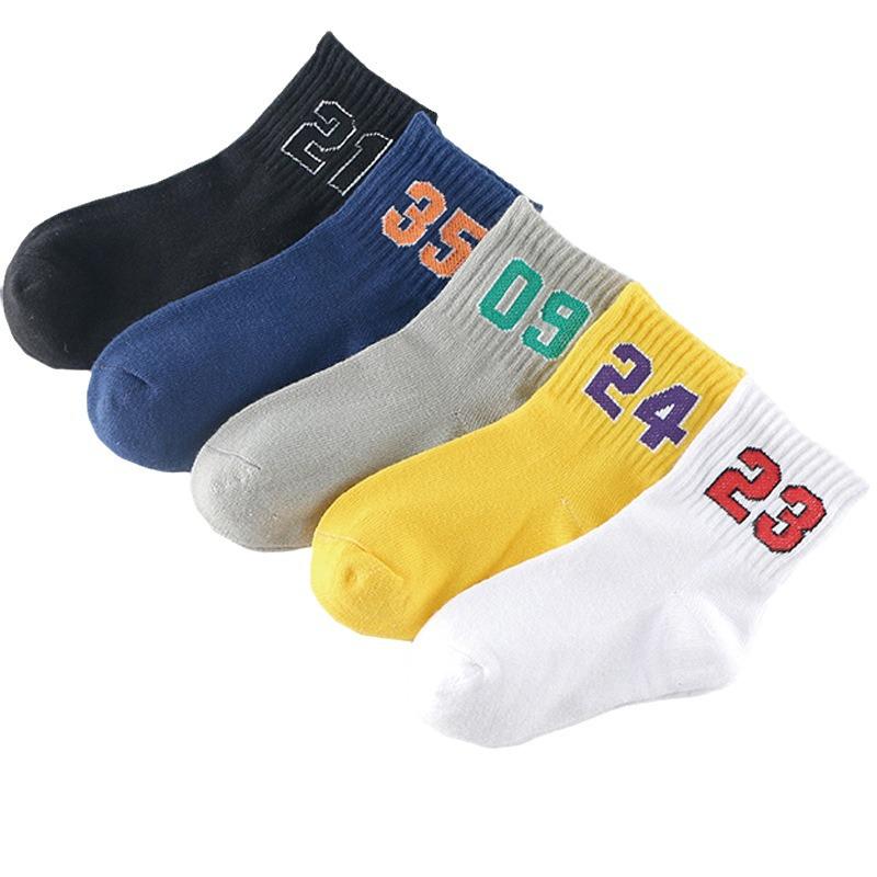Children's Mid-Calf Cotton Socks - Autumn/Winter Sports & Casual Japanese Style