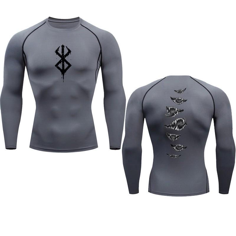 Anime 2D Print Quick-Dry Men's Sports T-Shirt: High Stretch, Tight-Fitting Fitness Wear