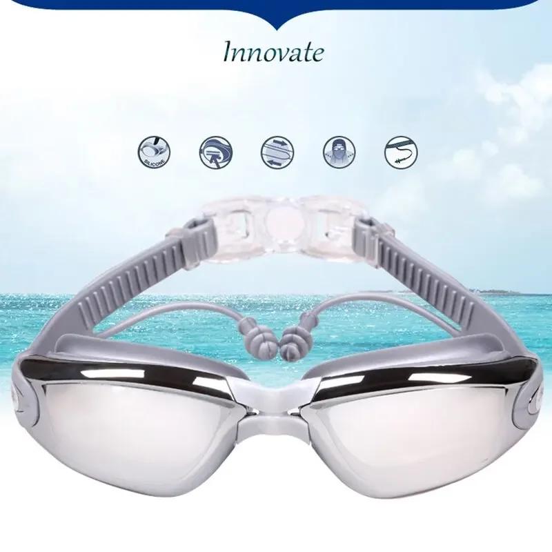 -1.5 Până la -7.0 Miopie Adult Silicon Lentilă HD Clară Anti-Ceață Ochelari de Înot Ochelari de Înot Personalizat Grad Diferit Ochiul Stâng Ochiul Drept