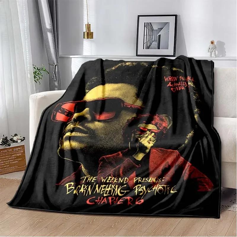 Manta de Franela de Peluche The Weeknd para el Cantante The Weeknd Manta Suave para Sofá Cubierta de Cama Oficina