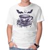 Unisex Crew Neck T-Shirt Coffee Goth Graphic Short Sleeve Casual Tee