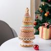 Resin Gingerbread Christmas Village Tree Simulated Hand Painted Gingerbread Christmas Tree Ornament with Glitter Powder