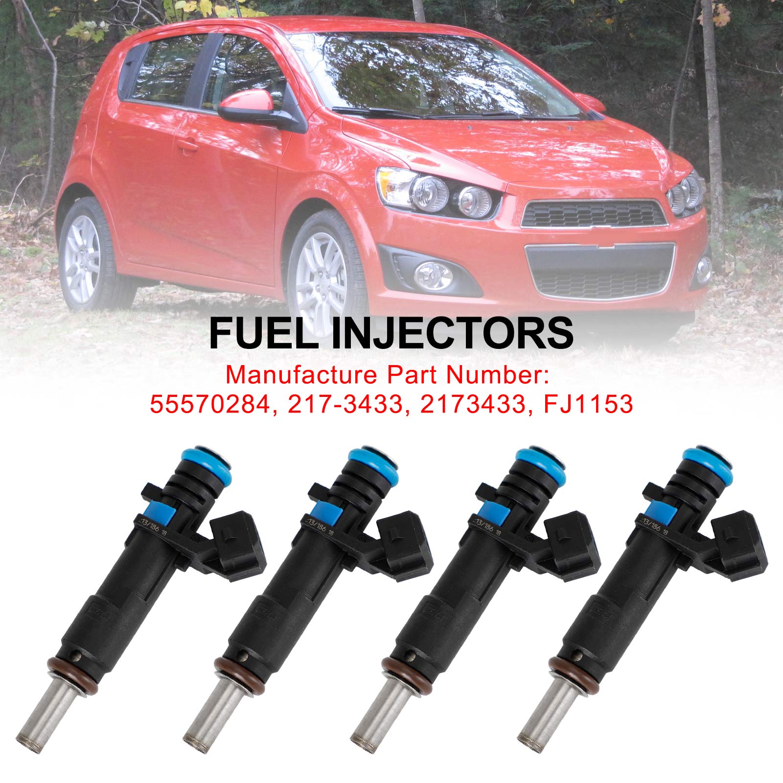 

4PCS Fuel Injectors 55570284 Fit for Chevrolet Cruze Sonic 1.8L 2011-2015 217-3433