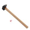 Engineers Machinist Hammer Wooden Handle Stainless Steel Square Hammers Multi-purpose For Jewelry DIY Tools