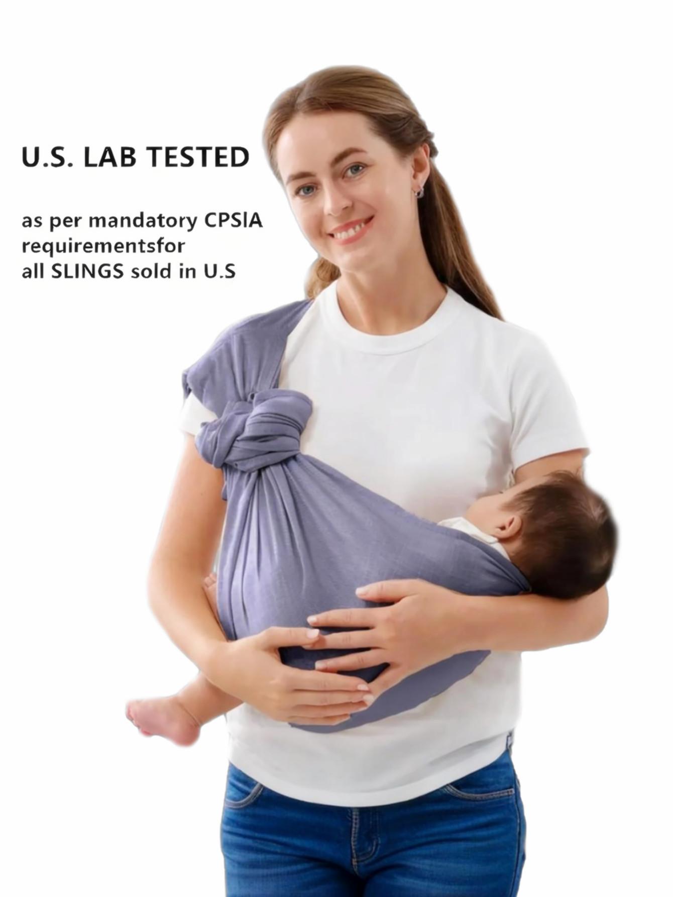 

Newborn Double Ring Baby Sling Front Hugging Back Towel Easy out Parenting Hanging Bag Comfortable Wrap for Going out OneSize сірий колір