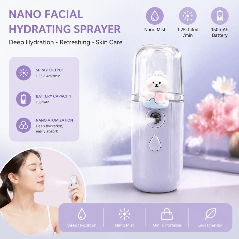 USB Rechargeable Handheld Humidifier Skin Care Oil Diffuser Moisturizing Mist Sprayer  Facial Use