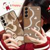Pouzdro na telefon Samsung Galaxy S23 S22 S21 S20 Fe Ultra S10 S9 S8 Plus Note 20ultra 10plus Fashion Brown Love Wood Grain Texture