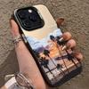 Silver Twilight Coconut Tree Phone Case for Apple 17/16/15 Pro/14 Pro Max/13/12/11/X