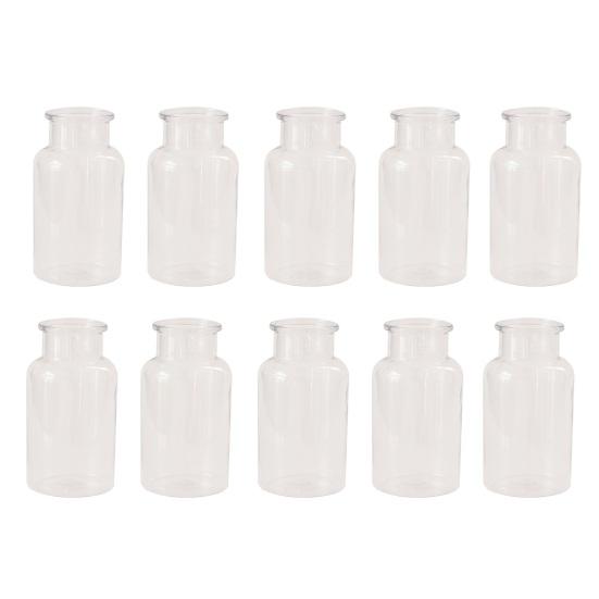 Yousheng Small Vases for Flowers, Mini Clear Glass Bud Vases, Mini Flower Vase for Wedding Table Centerpiece Home Decor,