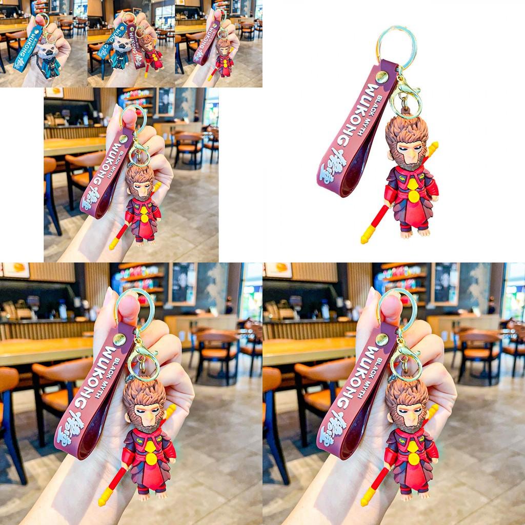 Fun Black Myth Wukong Keychain Durable Silicone Material Perfect For Everyday Use