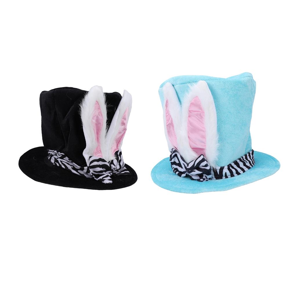 Bunny Ear Top Hat Costume Easter Hat Photography Prop for Tea Party Cosplay Bunny Themed Event