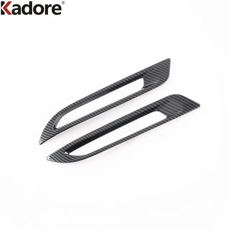 For Toyota Bz4x 2024 2025 Carbon Fiber Rear Fog Light Lamp Cover Trim Tail Foglight Bezel Trims Car Accessories