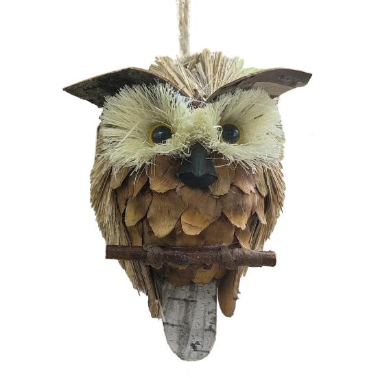 

Сова Настінна Прикраса Рукодільна Сова з Соломи Підвіска Рустикальна Сова для Прикраси на Свято, Фермерський Будинок, Домашню Вечірку G