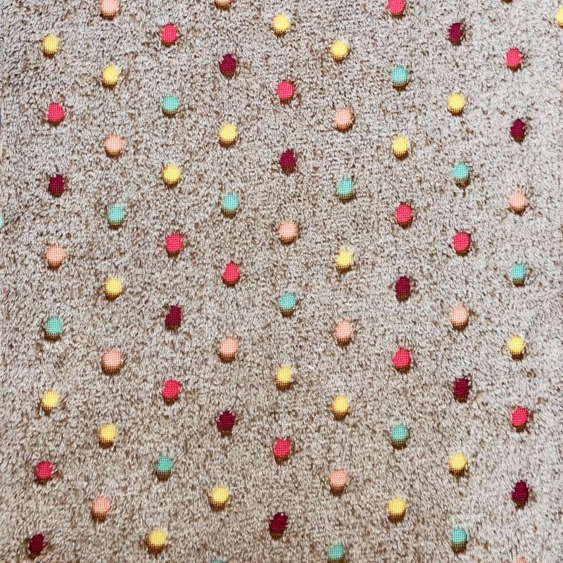 Polka Dot Double-Sided Flannel Fleece Fabric for Blankets, Pajamas, Cushions, Pet Beds