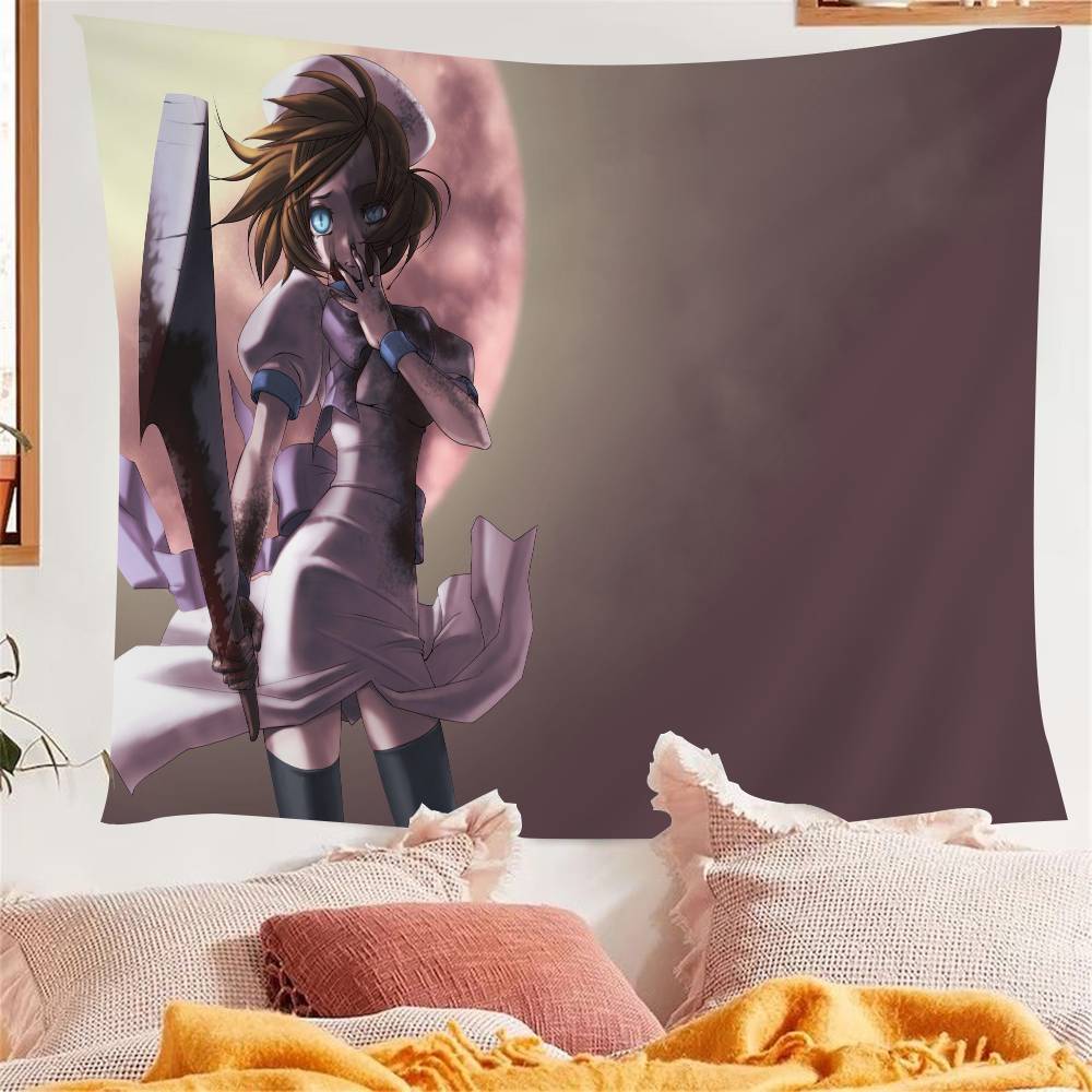 1PC Anime HHigurashi When They Cry Cartoon Tapestry Wall Hanging Decoration Household Home Decor