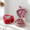 New Love Jewelry Box, Mini Girl Ring Earnail Jewelry Portable Box, Multi Functional Jewelry Storage Box