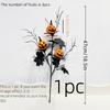 Halloween Artificial Pumpkin Bouquet Decor - Spooky Ghostly Pumpkins,Plastic Battery-Free Decoration for Home,Party,or Christmas