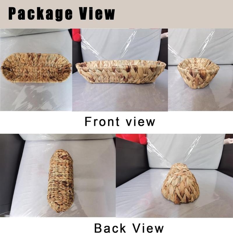 Handgeflochtener Rattan-Obstkorb mit atmungsaktivem Design für die Aufbewahrung und Organisation auf dem Küchentisch