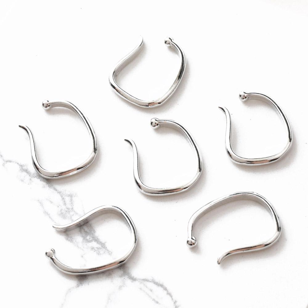 4PCS 14k Gold Plated Painless Ear Clip Ring Clip On Earrings Diy Making Supplies Jewelry Findings Components Accessories