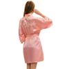 Summer Bride Wedding Nightgown Cardigan, Thin Five-Point Sleeve, Solid Color Morning Gown