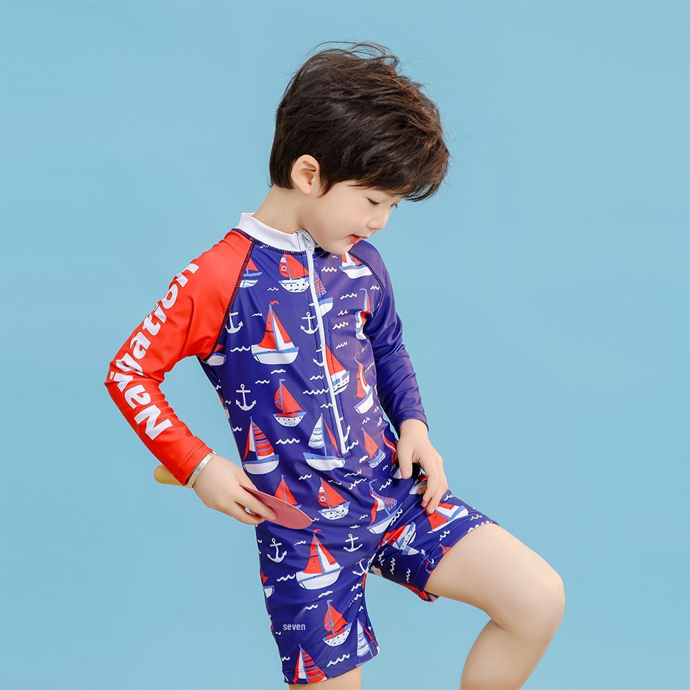 

Детский быстросохнущий слитный купальник с милым принтом для бассейнов и горячих источников 90