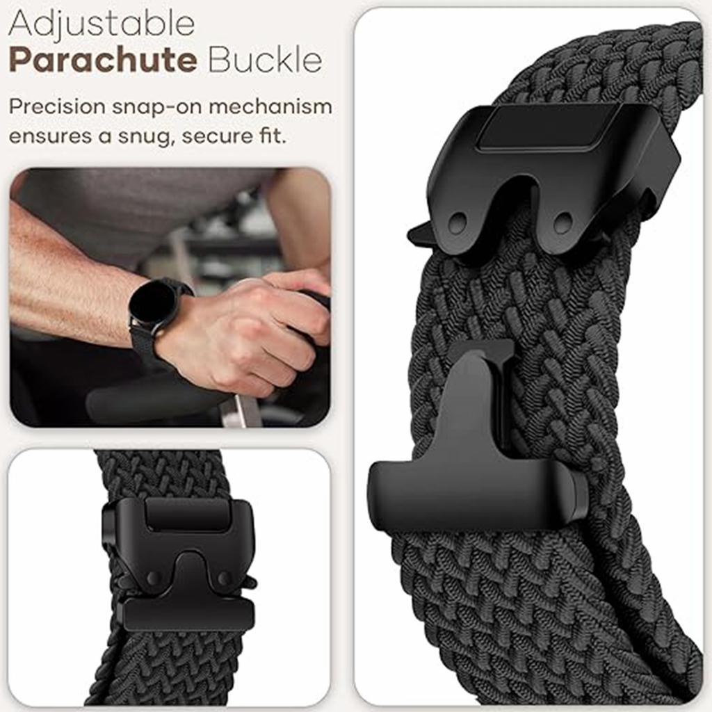 18/20/22mm Adjustable Braided Strap for Huawei GT 6/5/4/2/Watch 5/Garmin Fenix 7/Forerunner 265/255/Venu 3 Replacement Watchband