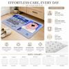 M-Mciovin Bank Floor Mat Cozy Minimalist Flannel Area Rug Anti-Slip Washable Bedroom Living Room Decor