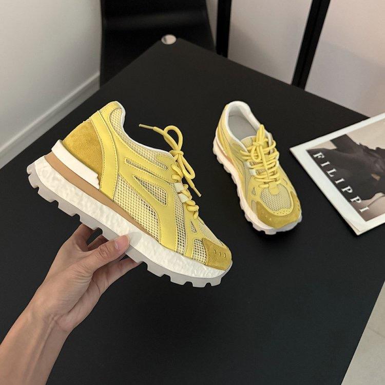 [Fanfna] Thick-soled dad shoes for women 2025 summer new thick, breathable and lightweight soft-soled casual Forrest Gump shoes for women