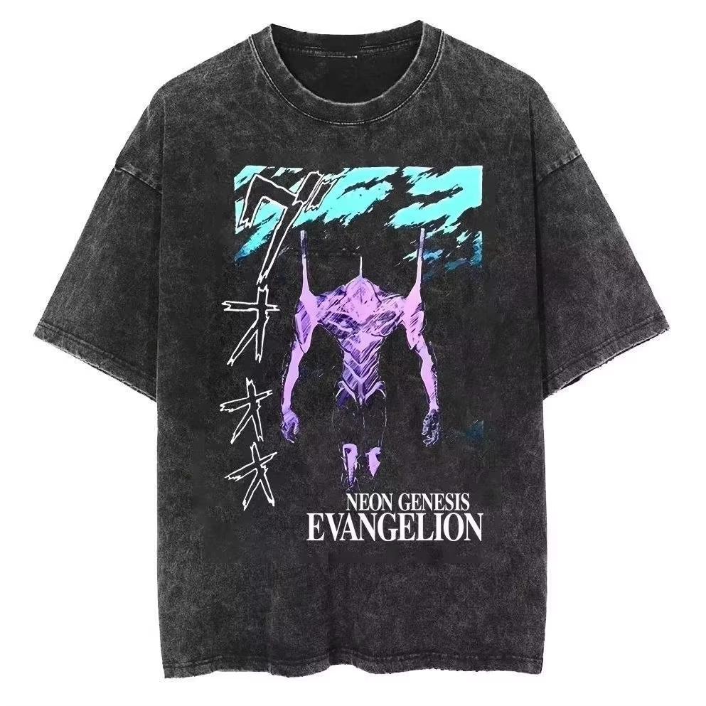 Neon Genesis Evangelion T Shirt EVA Anime Print Cotton Short Sleeve Tee Casual Tshirt for Men Women Anime Fans New