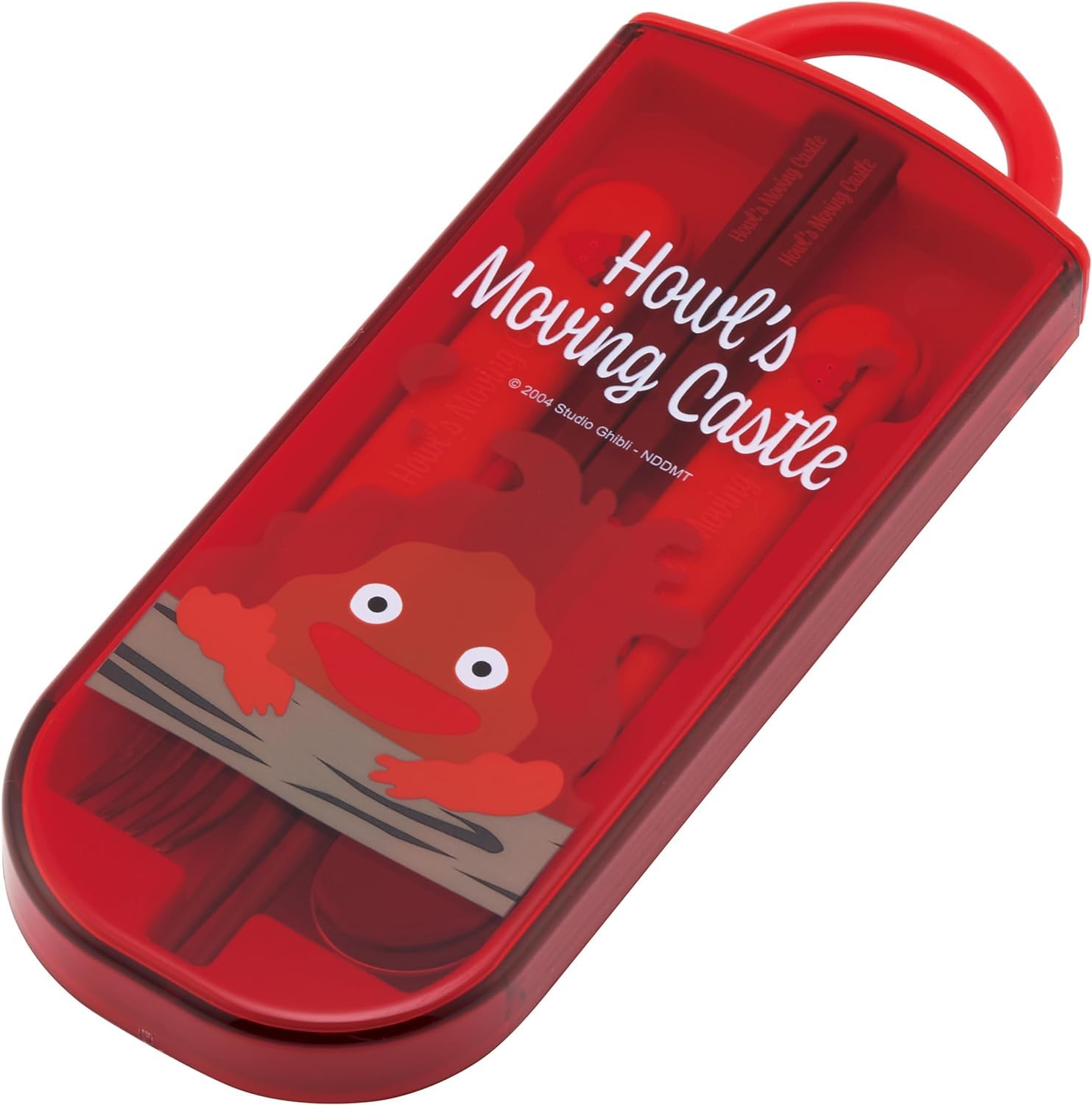 

Набор детской посуды Skater Bento Trio и антибактериальный, Сделано в Ghibli, Движущийся Кальцифер TACC2AG, Палочки для еды, Ложка, Вилка, Столовые приборы, Легко открывающийся раздвижной дизайн,