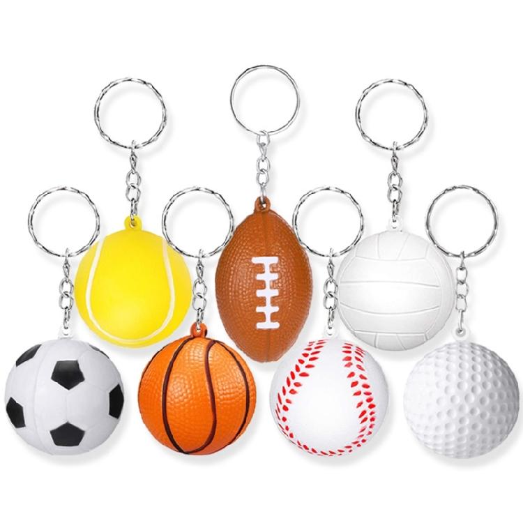 Trendy Basketball Keychains Stylish PU Sponge Pendant Keyrings Supplies for Party Favor and Sports Lovers Daily Use