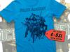 Police Academy V4 TShirt Vintage Azure Blue Color Men's TShirt DTG Digital Print SIZES S M L XL 2XL 3XL 4XL 5XL