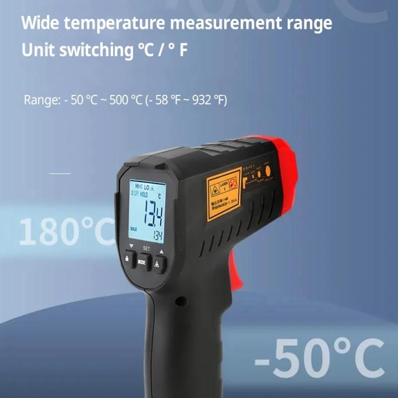 Portable Infrared Thermometer UT306S UT306C Non-contact Laser Digital Temperature Meter Temperature Gun Tester -50-500°C Rapid Temperature Measurement