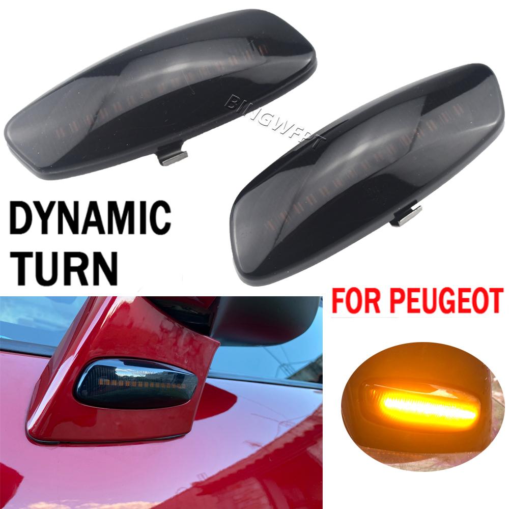 Dynamic Flashing Led Side Marker Turn Signal Light For Peugeot 3008 5008 2009 2010 2011 2012 2013 2014 2015 2016