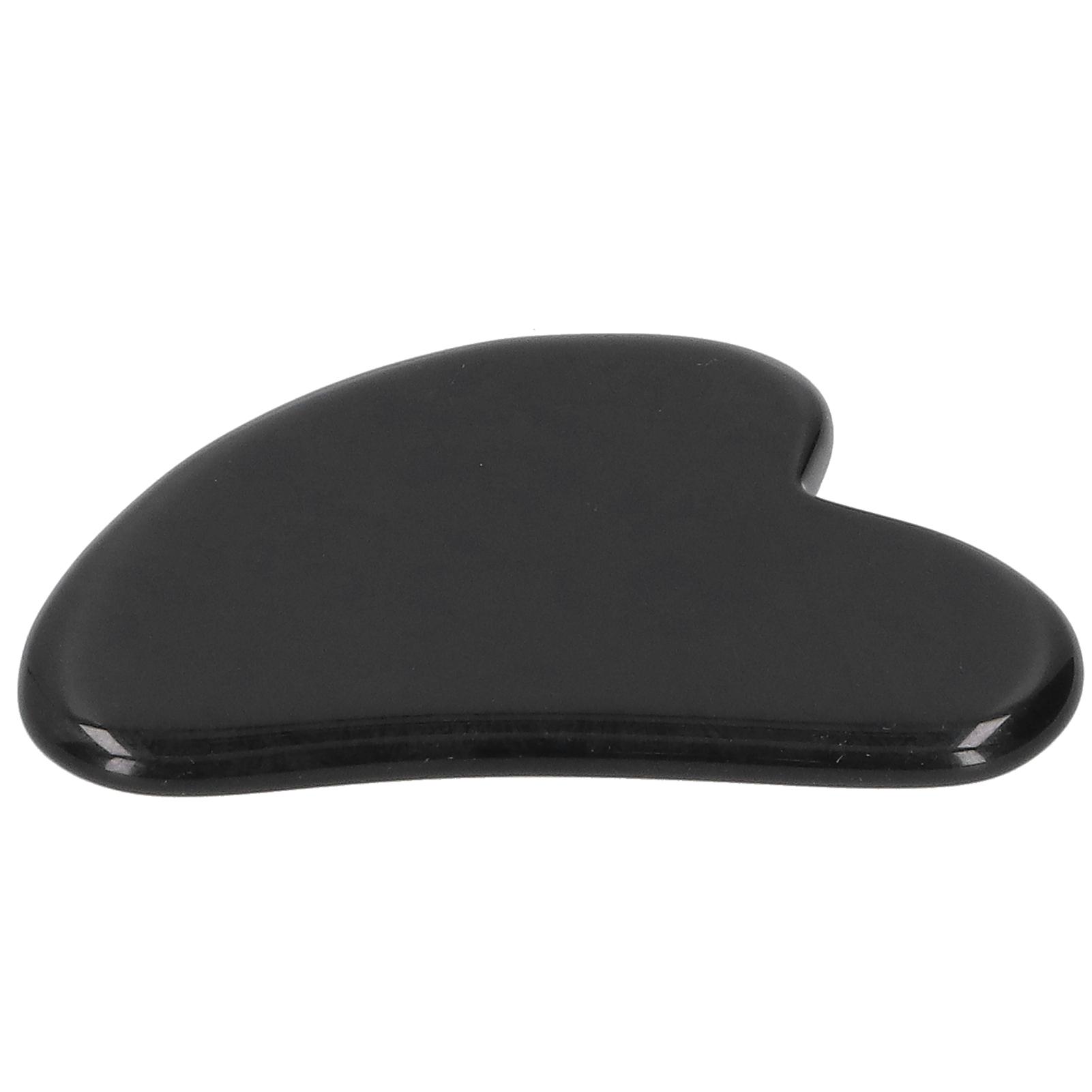 

Гуаша Сердцевидный инструмент для красоты Натуральный нефритовый скребок Доска для массажа Камень для лица и телаОбсидиан