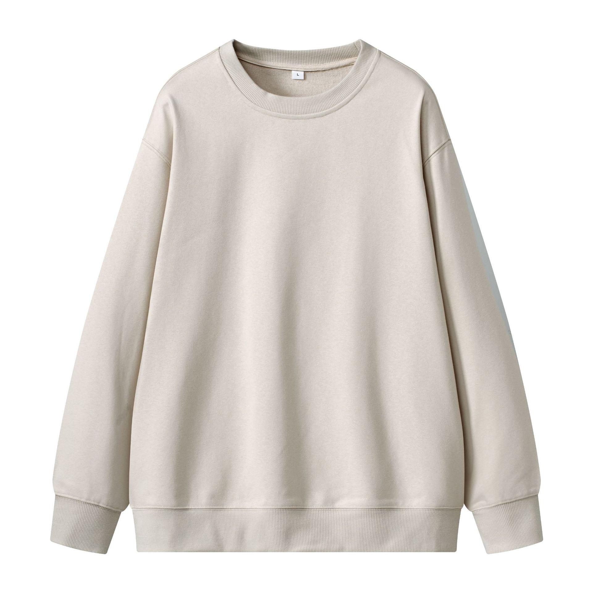 Unisex 430g Heavyweight Round Neck Sweatshirt - Solid Color, Basic Style, High-Quality Cotton Feel XL