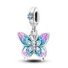 Copper Charms Pendants Fit Original Bracelet Diy Beads Fatima Hand Butterfly Dragonfly Clover