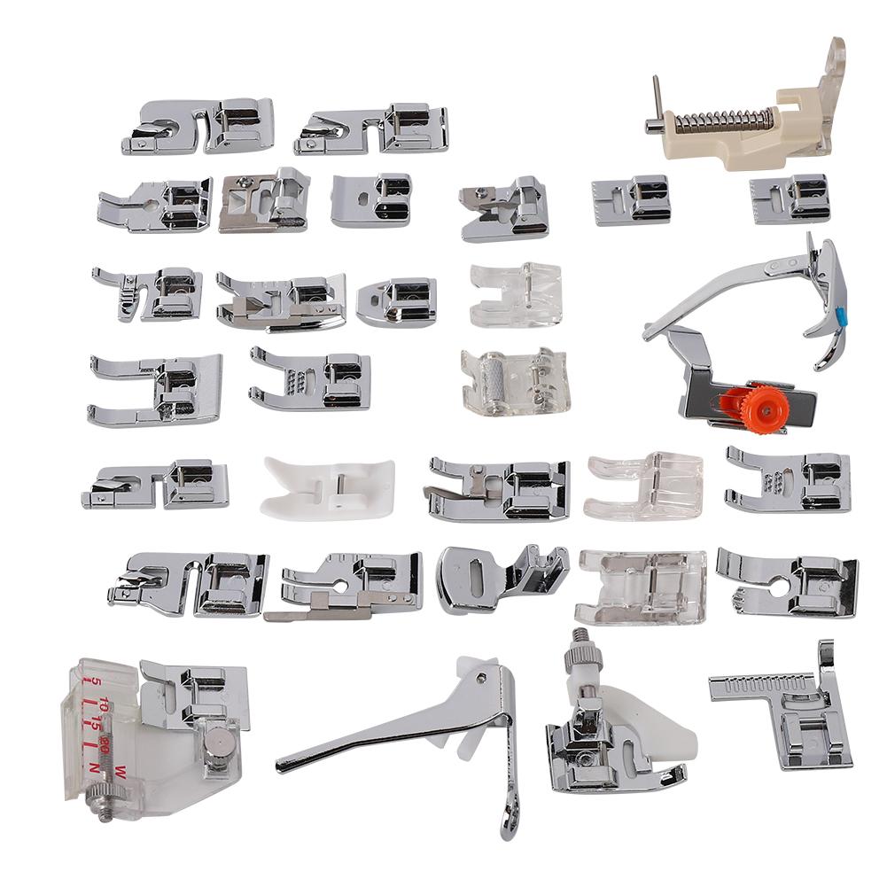 

32шт. Набор прижимных лапок для бытовых многофункциональных швейных машин. Аксессуары
